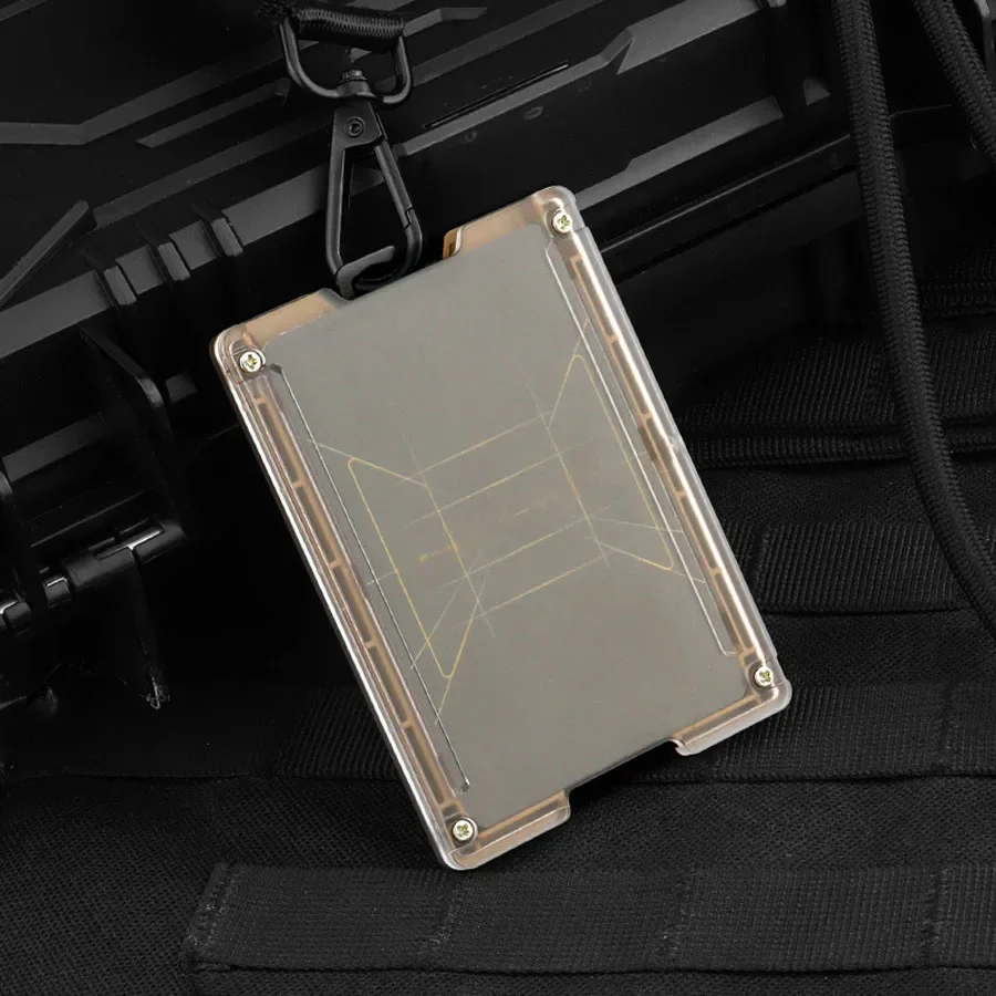 Portatarjetas de identificación T4 táctico para exteriores, cordón ajustable para la cintura, insignia de trabajo, tarjeta de comida, soporte para banco - imagen 5