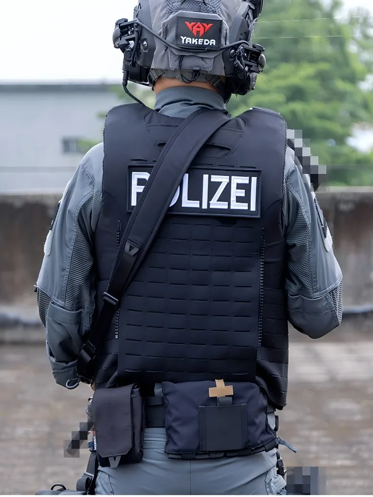 Yakeda-Chaleco de caza 1000D, sistema Molle de corte láser Modular de liberación rápida, táctico, con doble Triple bolsa para cargador - imagen 5