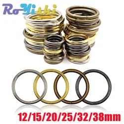 Hebillas de anillo redondo circulares de Metal para correa de bolso, cierre de Collar de perro, correas, ganchos para cinturón, llavero, bucles, accesorios de Hardware para bolso, 10 Uds.