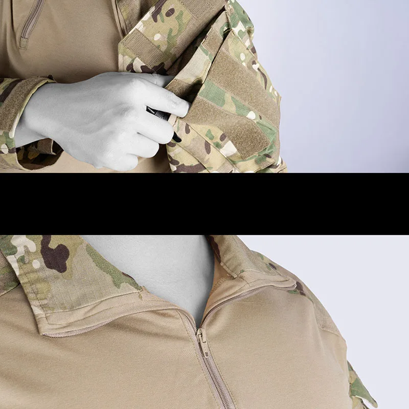 Chaqueta táctica militar G3 para hombre, pantalones de combate de camuflaje de tres piezas, múltiples bolsillos, con cremallera, resistentes al desgaste, para deportes al aire libre, Jogging - imagen 5