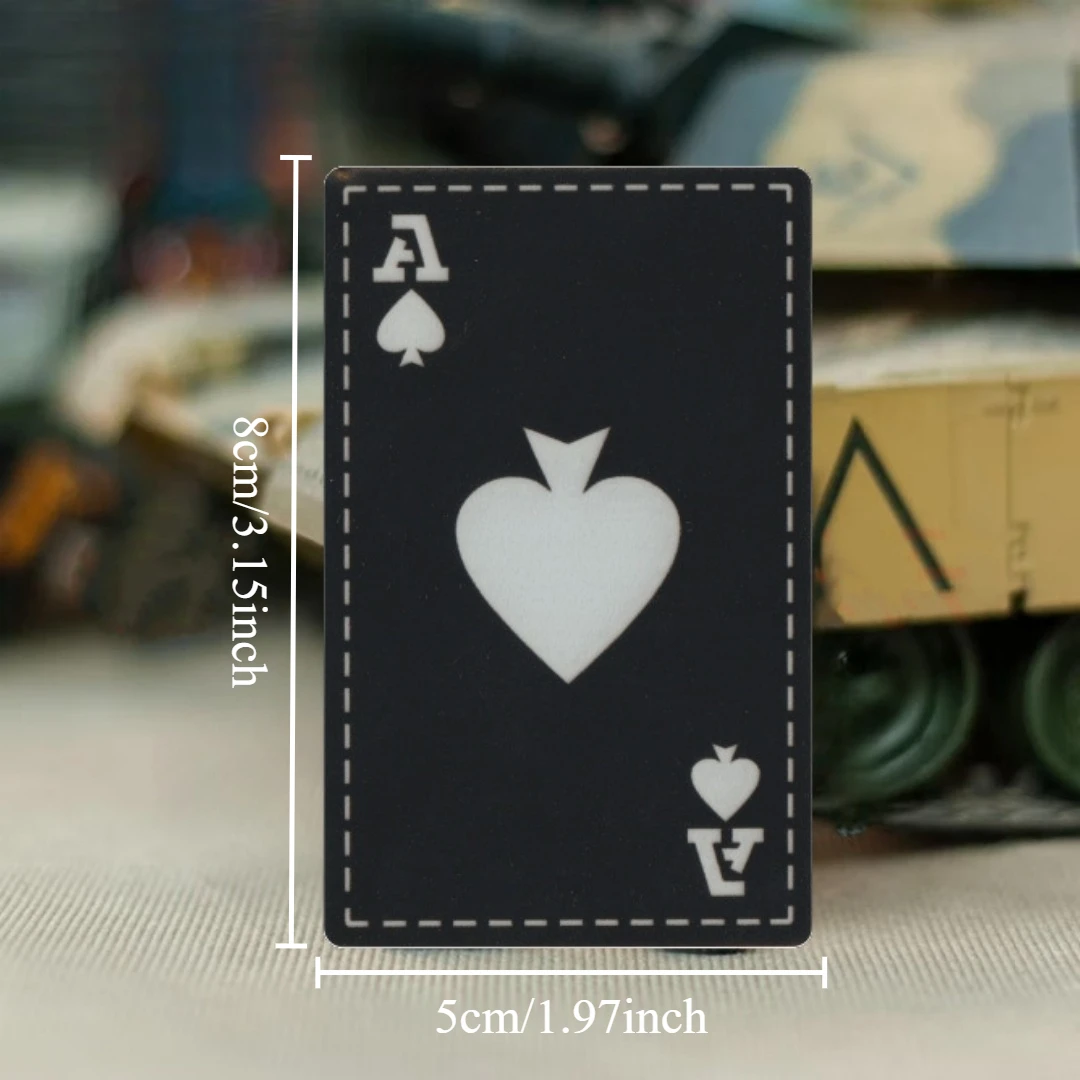 Parche de luz nocturna Spade Ace, insignia de moral táctica Airsoft, parches de gancho y bucle de PVC para ropa, pegatina para mochila militar - imagen 4