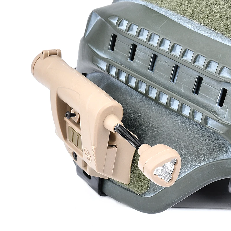 WADSN-Casco táctico con luz de carga Mpls, 4 modos, lámpara láser IR roja y verde, ahorro de energía, linterna militar para casco rápido de caza - imagen 3