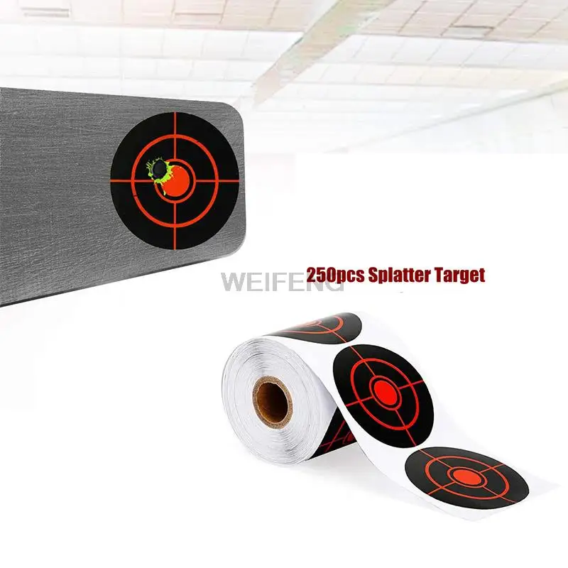 Pegatinas autoadhesivas para salpicaduras, suministros de entrenamiento para práctica de pistola de Paintball, 100 piezas por rollo - imagen 3