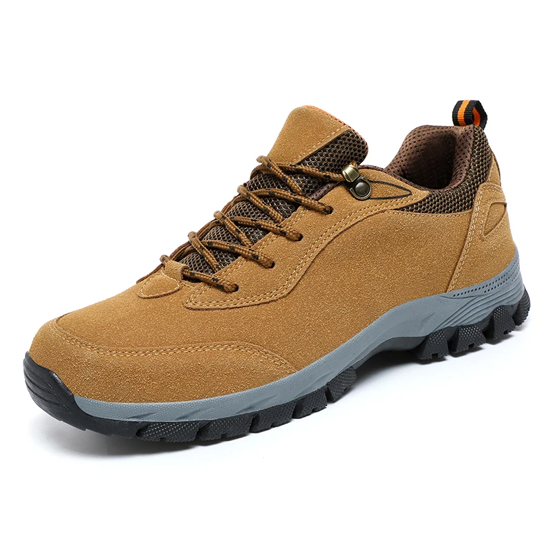 HIKEUP-zapatos de senderismo de malla para hombre, zapatillas de deporte transpirables, duraderas, usables, para escalada de montaña, trotar al aire libre - imagen 3