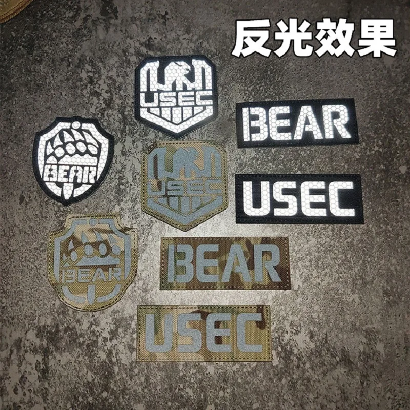 Rusia USEC BEAR parche 3D Bordir Inframerah Reflektif Militer Lencana Stiker gancho bucle emblema DIY parche para Pakaian Jaket parche - imagen 5