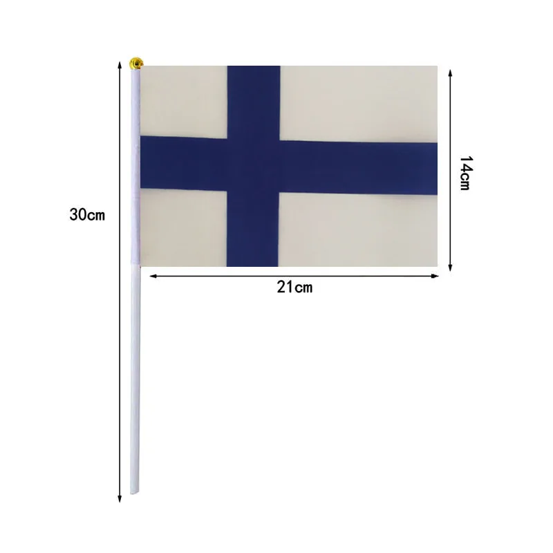 Bandera Finlandia ondeante – Réplica decorativa colección militar - imagen 2