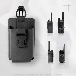 Funda de nailon para intercomunicador, cinturón anticaída de grado de servicio, soporte para el pecho, soporte Universal para Radio, bolsa para Walkie Talkie de liberación rápida