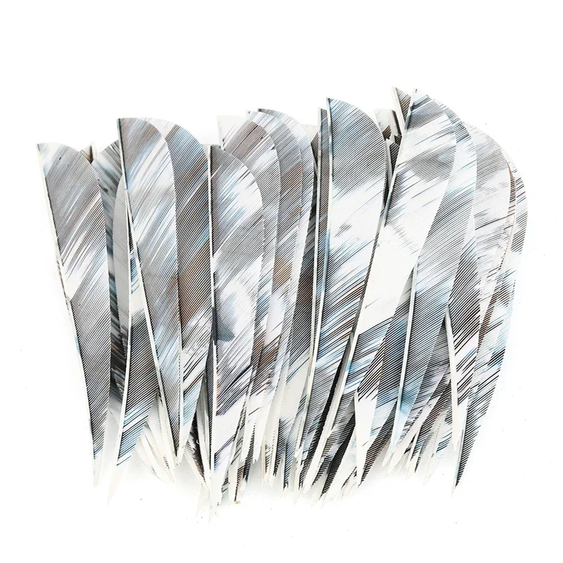 Plumas de flecha para tiro con arco, plumas de pavo de ala derecha de 5 pulgadas, paletas naturales, accesorios de caza DIY, 50/100 piezas - imagen 4