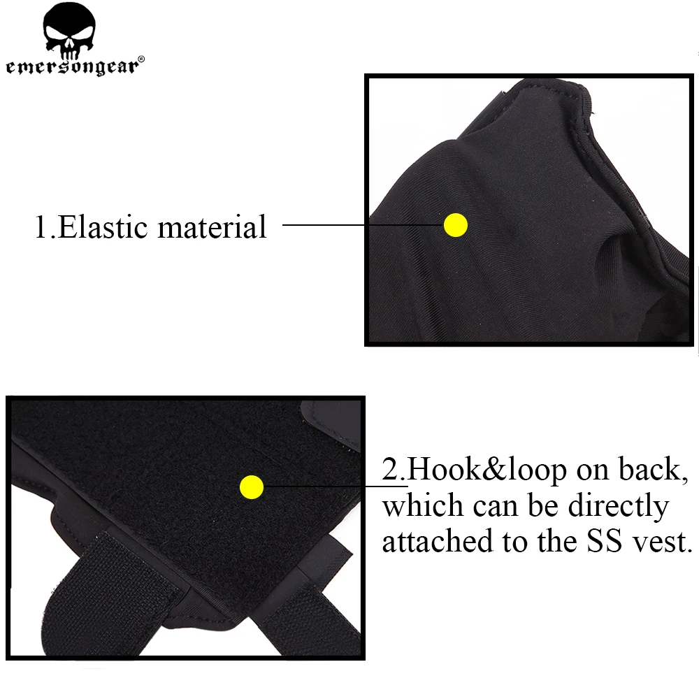 Emersongear Triple bolsa para revistas para chaleco SS 5,56/7,62 soporte para revistas bolsa magnética táctica Multi-camo negro EM6402 - imagen 3