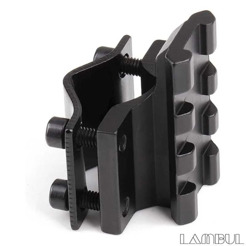 Adaptador de montaje de abrazadera de alcance ajustable Universal, Base de montaje de barril con riel de 20MM para linterna láser, accesorios de caza, 20-28mm - imagen 5