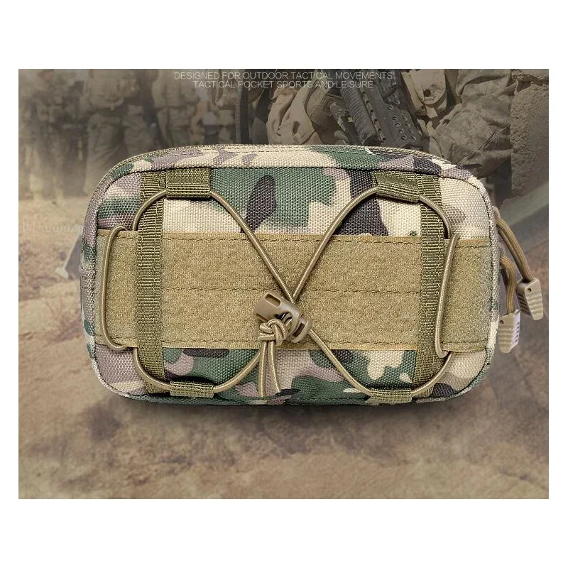 Bolsa de utilidad Molle táctica multiusos de nailon 1000D, funda para cintura con correa desmontable para caza - imagen 3