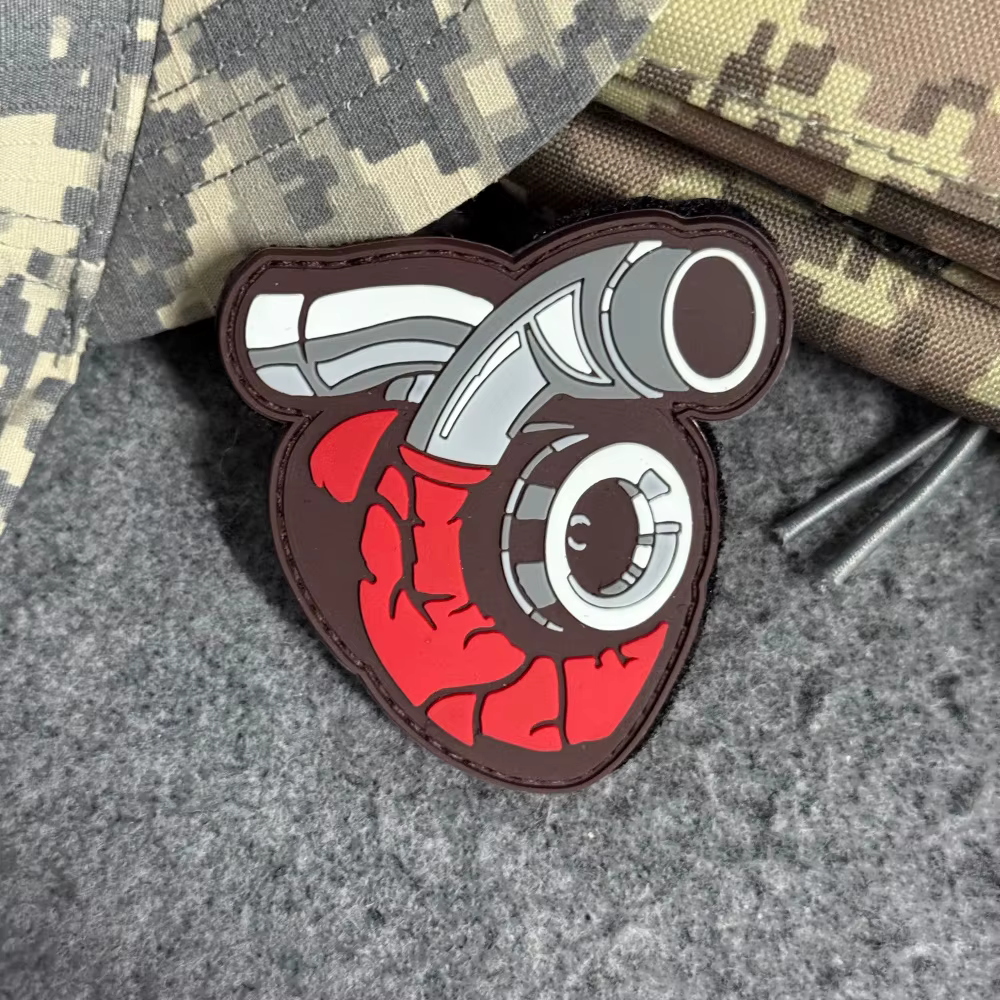 Parche táctico velcro PVC turbina moraleja para mochila - imagen 5
