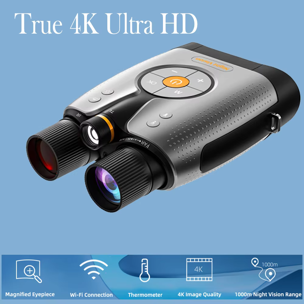 Binoculares visión nocturna digital 4K WiFi zoom 8X para exteriores
