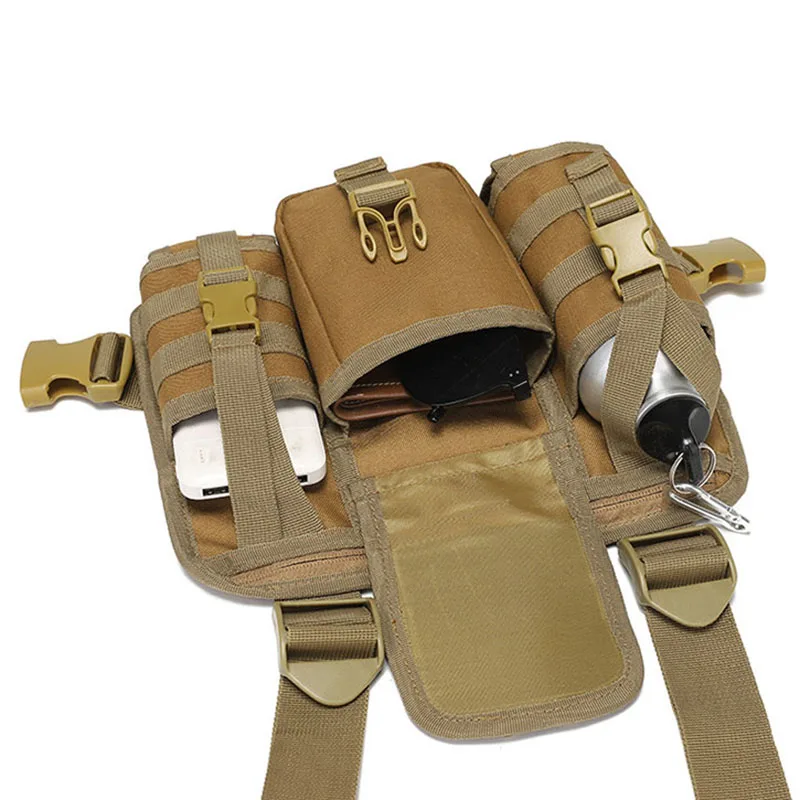 Bolsa táctica de pecho para escalada, colgante para hombre, almacenamiento grande, viajes al aire libre, ciclismo, senderismo, Camping, chaleco para ir al trabajo, riñonera Molle - imagen 2