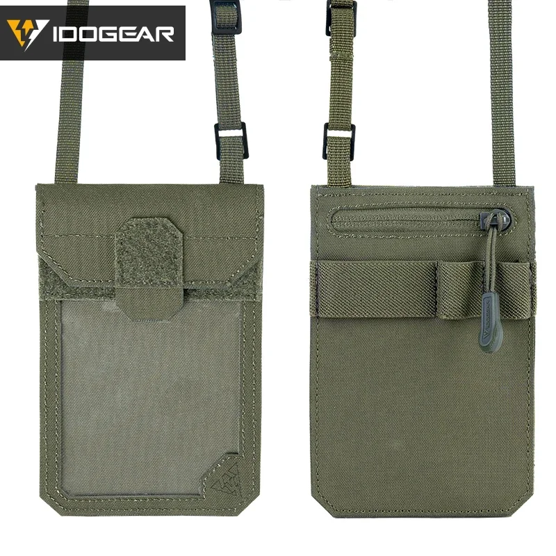 IDOGEAR-tarjetero táctico para tarjetas de identificación, billetera para tarjetas de crédito, cordón para el cuello, tarjetero de identificación, 35119 - imagen 3