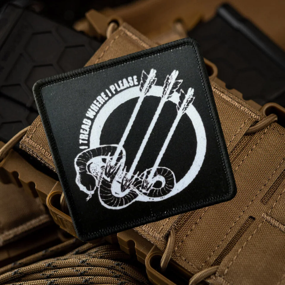 Pisada donde por favor parche táctico estampado Punk parches de gancho y bucle insignia de moral militar al aire libre ropa pegatinas para mochila - imagen 2