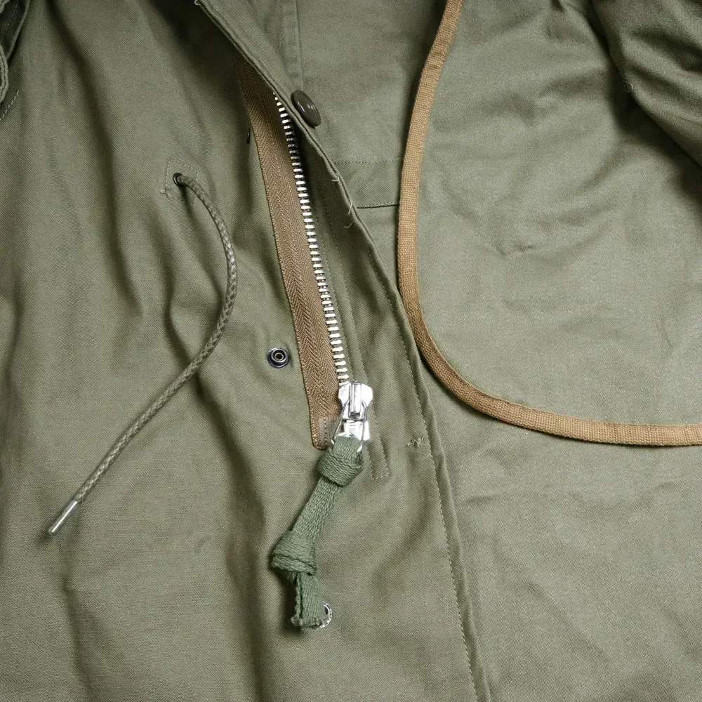 WWII WW2 M51 cazadora soldado americano abrigo cortavientos de cola de pez para hombre M1950 abrigo verde chaqueta de soldado rompevientos - imagen 5