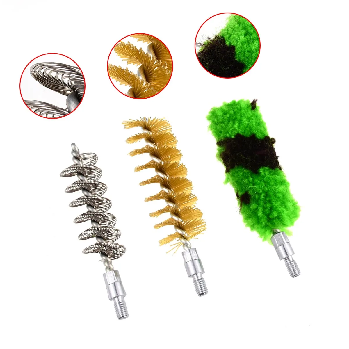 Kit de limpieza de pistola táctica, limpiador de cepillo de tubo de orificio de barril 12GA 20GA 16GA para escopeta Mossberg 500 590 Kel-Tec KSG Winchester 370 - imagen 5