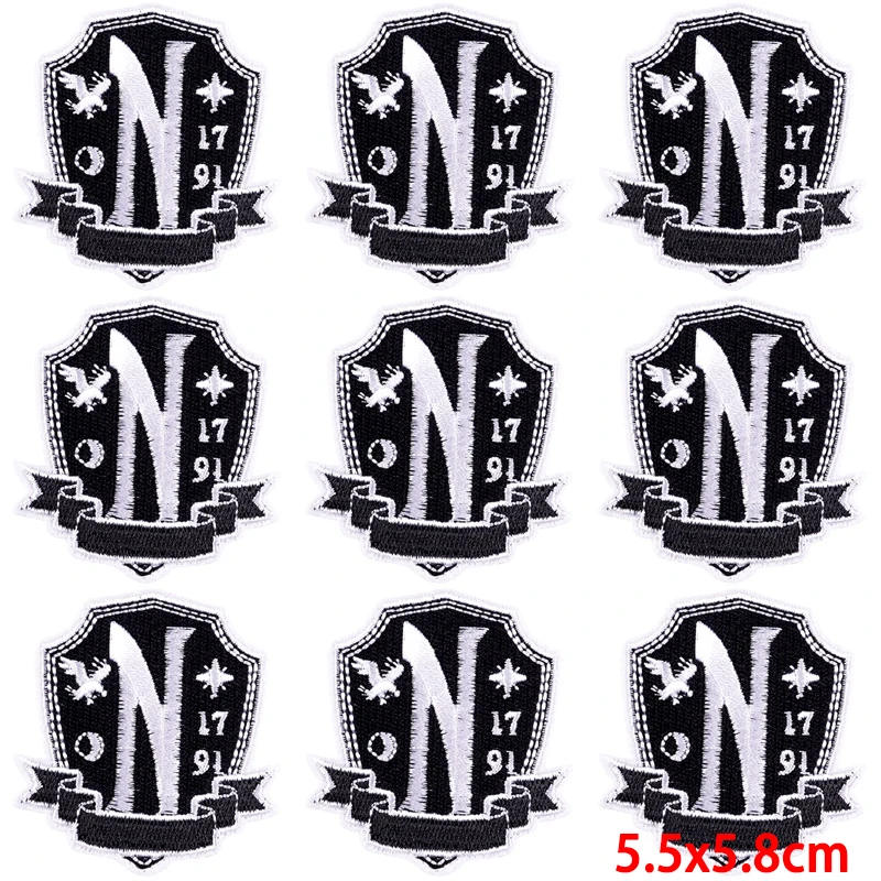 Parche bordado de Hip Hop, parches termoadhesivos para planchar en la ropa, pegatinas de bordado Punk, 10 unidades por lote - imagen 5