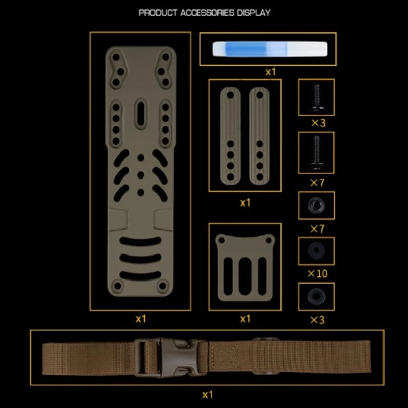 Adaptador Universal de bucle de cinturón 2,0, placa de expansión, adaptador de plataforma de funda de paseo medio-bajo para horquilla de bloqueo, adaptador receptor QLS19/22 - imagen 2