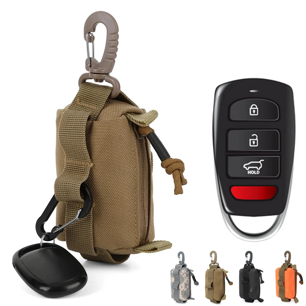 Bolsa táctica EDC para exteriores, tarjetero portátil pequeño, monederos, billetera MOLLE, accesorios para mochila de caza y senderismo
