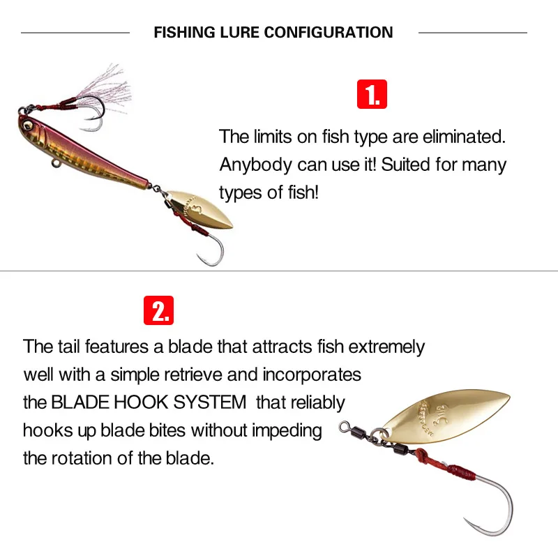 VIB-señuelo de Pesca de 62mm y 30g, plantilla de Metal, Señuelos de Pesca de invierno, cuchara giratoria, cebo de Metal Artificial, Wobbler, aparejos de Jigging, Pesca - imagen 5