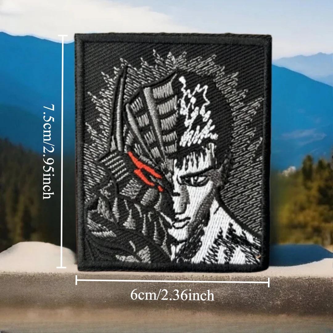 Insignia de moral táctica de Anime, brazalete decorativo del ejército militar, parches bordados de gancho y bucle, pegatina para mochila para ropa - imagen 2