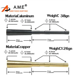 Inserto de flecha con alojamiento 4,2mm para punta – Arco caza