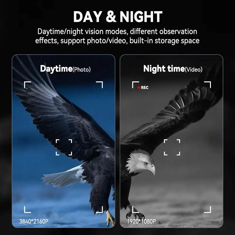 Binoculares de visión nocturna recargables, Zoom Digital 10X con luz táctica, visión nocturna infrarroja de 7 niveles, pantalla HD 4K para caza - imagen 4