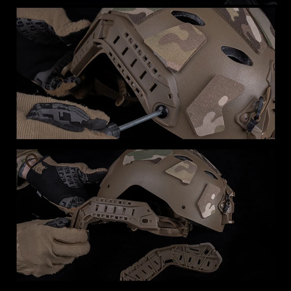 Riel táctico rápido para casco 3,0, multifuncional, para caza al aire libre, tiro, Airsoft SF, casco de corte súper alto, rieles laterales, accesorios - imagen 3