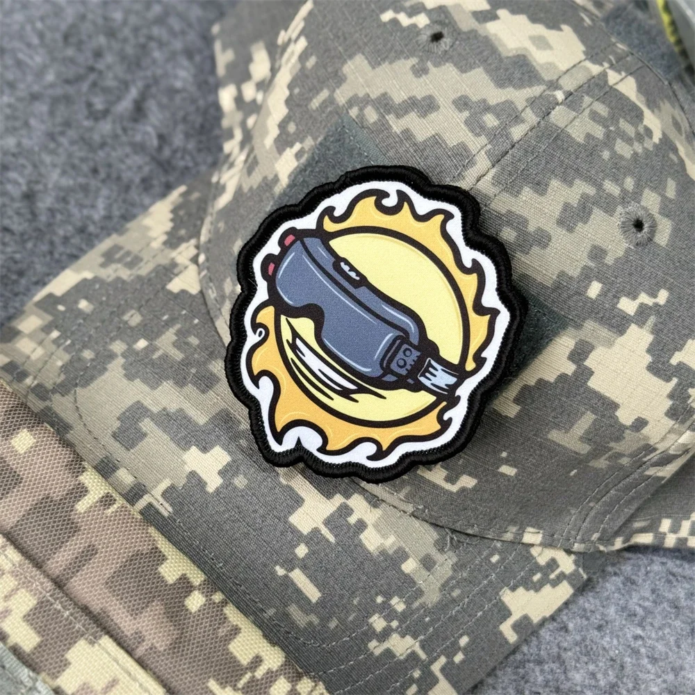 Parche de operador Solar, moral táctica, ejército militar, apliques personalizados, pegatina para mochila, parches de gancho y bucle impresos para ropa