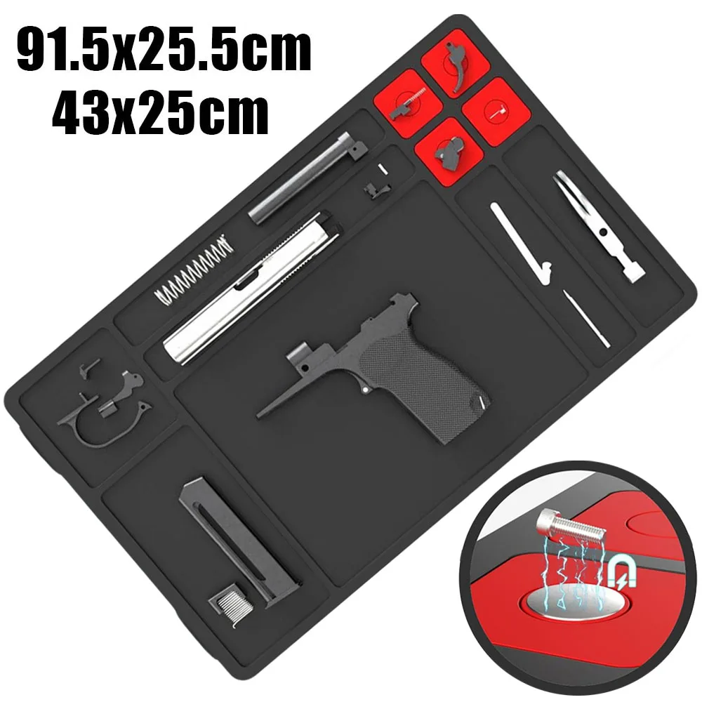 Estera de limpieza táctica para Rifle, estera de mantenimiento de pistola, alfombrilla de goma gruesa antideslizante para limpieza de pistola, almohadilla para todas las pistolas