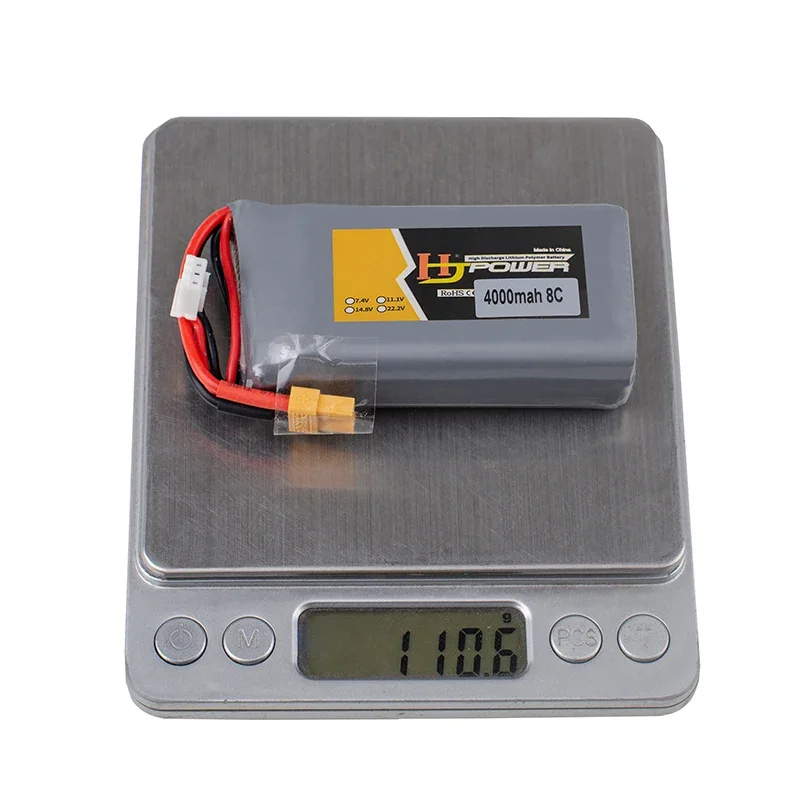 Batería Lipo de 7,4 V, 4000mAh, 8C, 2S, con enchufe XT30, para transmisor de Control remoto TX16S, TX18S T, gran resistencia - imagen 2