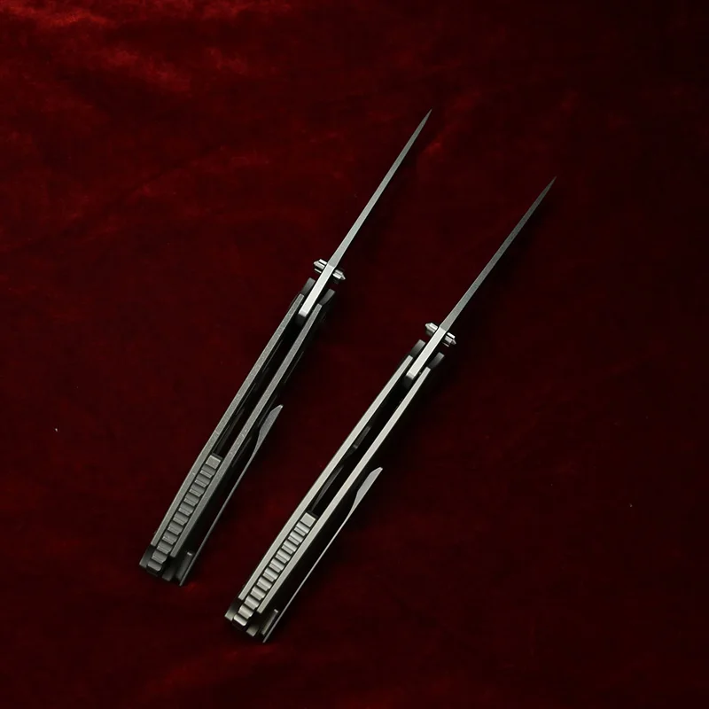 LEMIFSHE DUK Real cuchillo plegable EDC táctico de titanio 3D - imagen 3