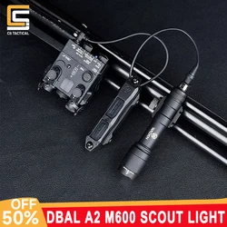 DBAL A2 conjunto linterna táctica interruptor presión riel Picatinny 20mm