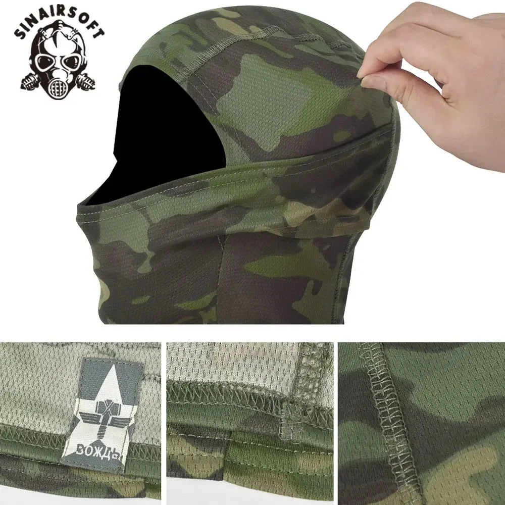 Sombrero de pasamontañas de camuflaje, máscara de cara completa para ciclismo, deportes al aire libre, caza, senderismo, esquí, casco de motocicleta, gorra interior - imagen 4