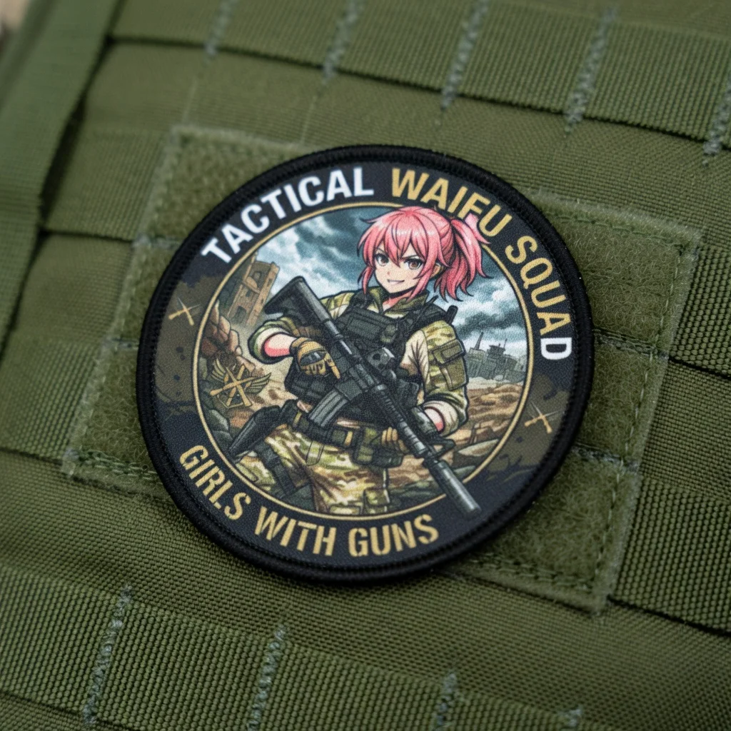 Parche táctico con velcro, diseño anime chicas del escuadrón armas - imagen 5