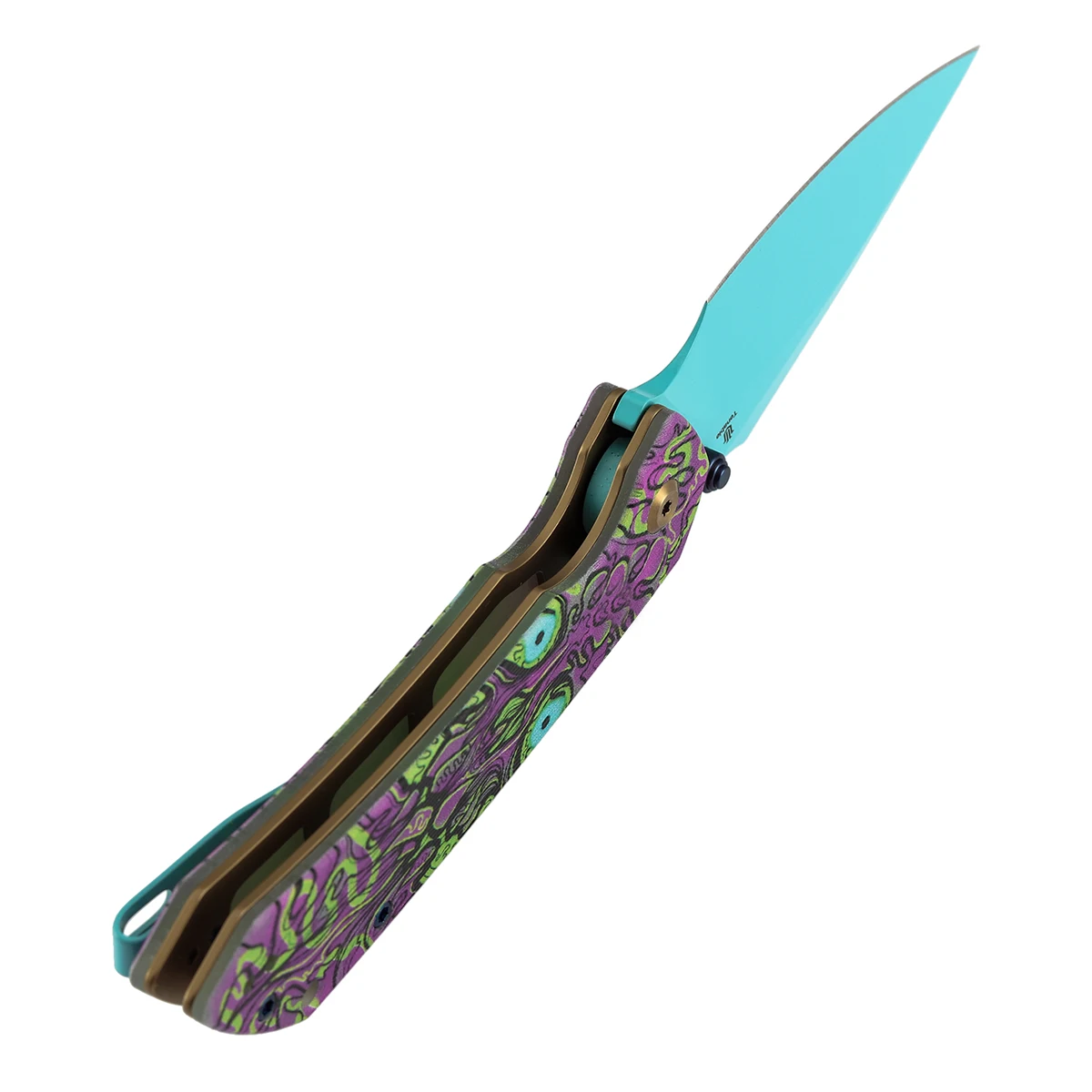 Cuchillo plegable Tenable Fenrir mango G10 serpiente morada EDC - imagen 4