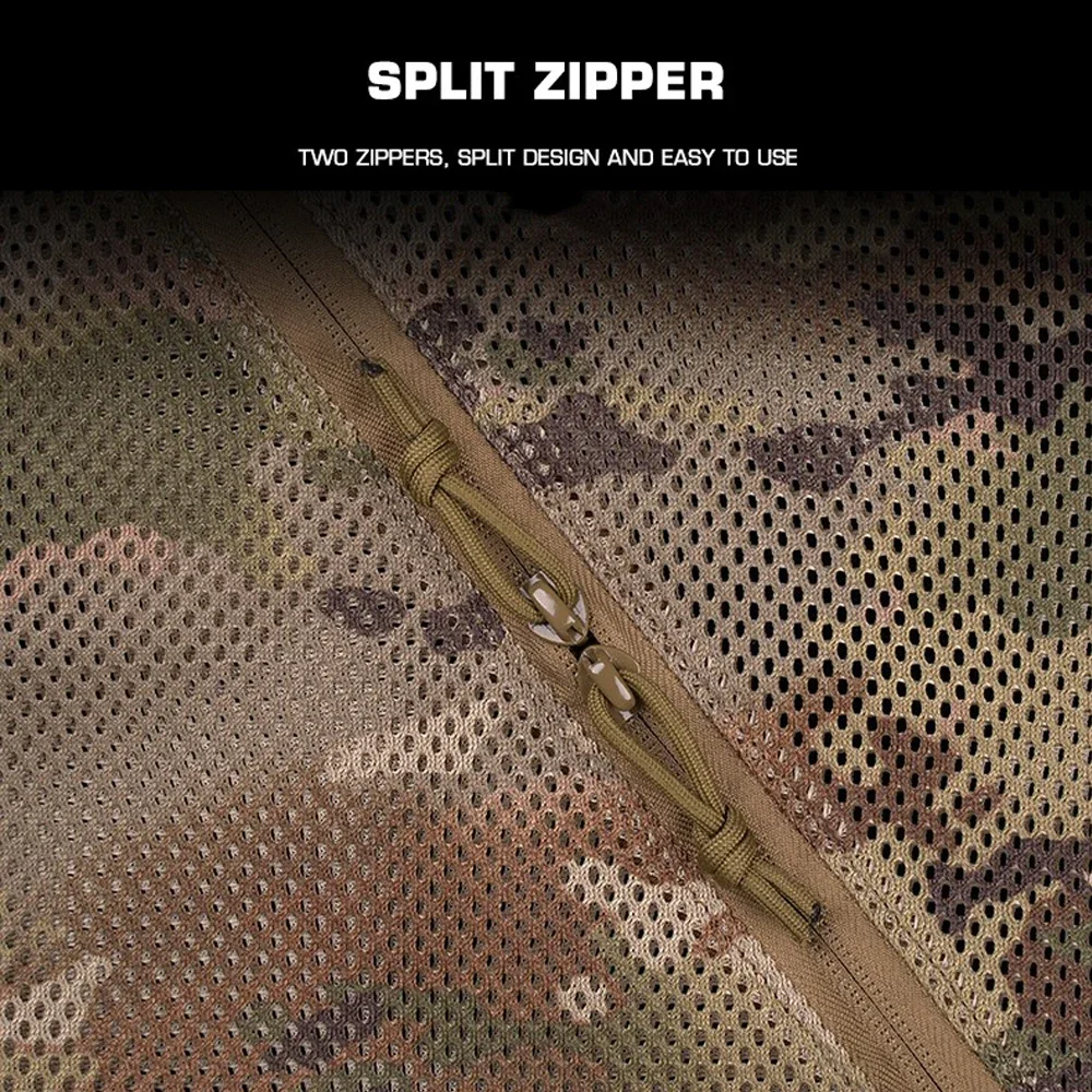 Bolsa de malla de almacenamiento de camuflaje táctico compacto, bolsa de almacenamiento de herramientas MAG para caza al aire libre, Camping, 6x12 pulgadas, secado rápido, transpirable - imagen 5