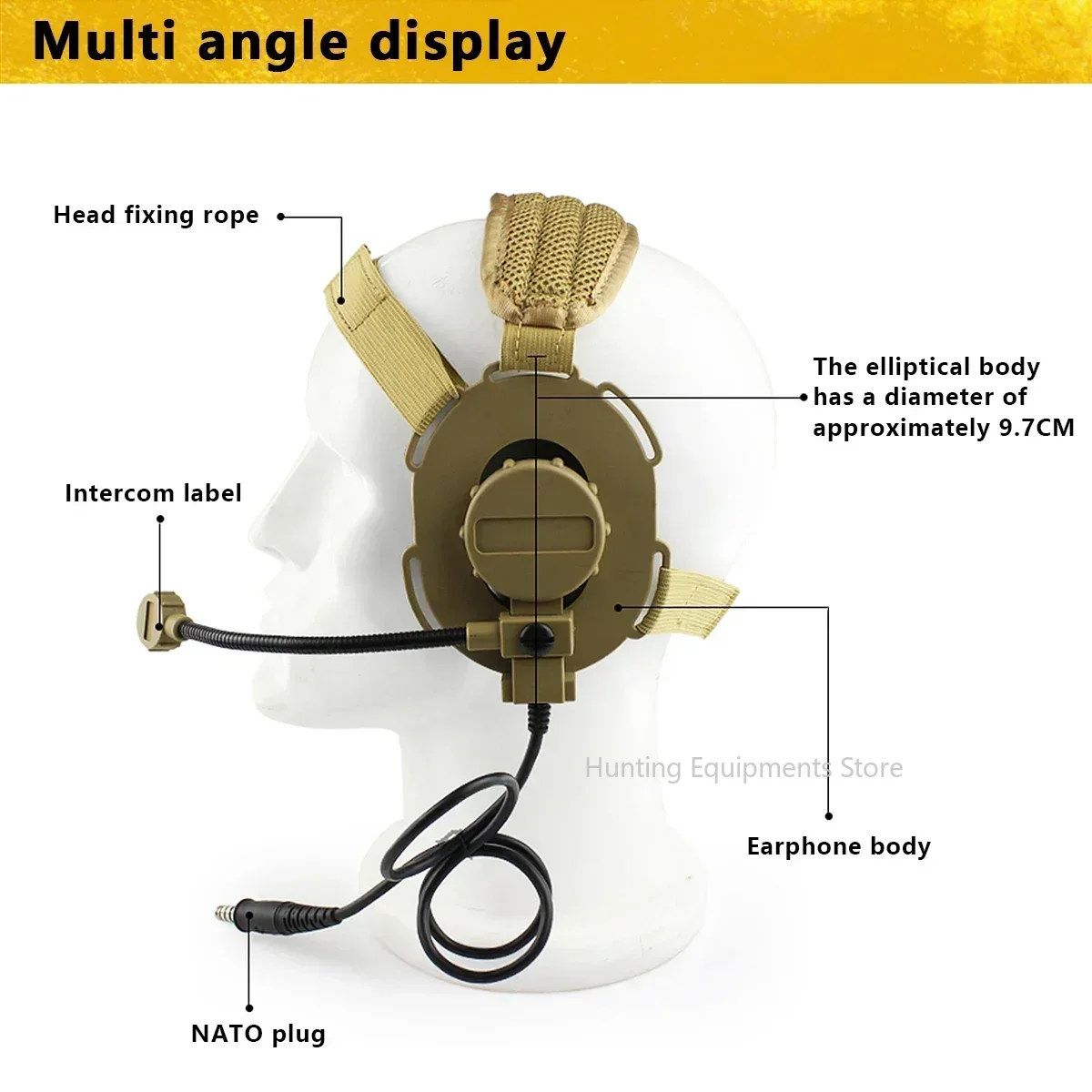 Auriculares tácticos de tiro III Z, auriculares tácticos Bowman Elite II CS U94 PTT para Kenwood Baofeng UV-5R, accesorio de Radio - imagen 3