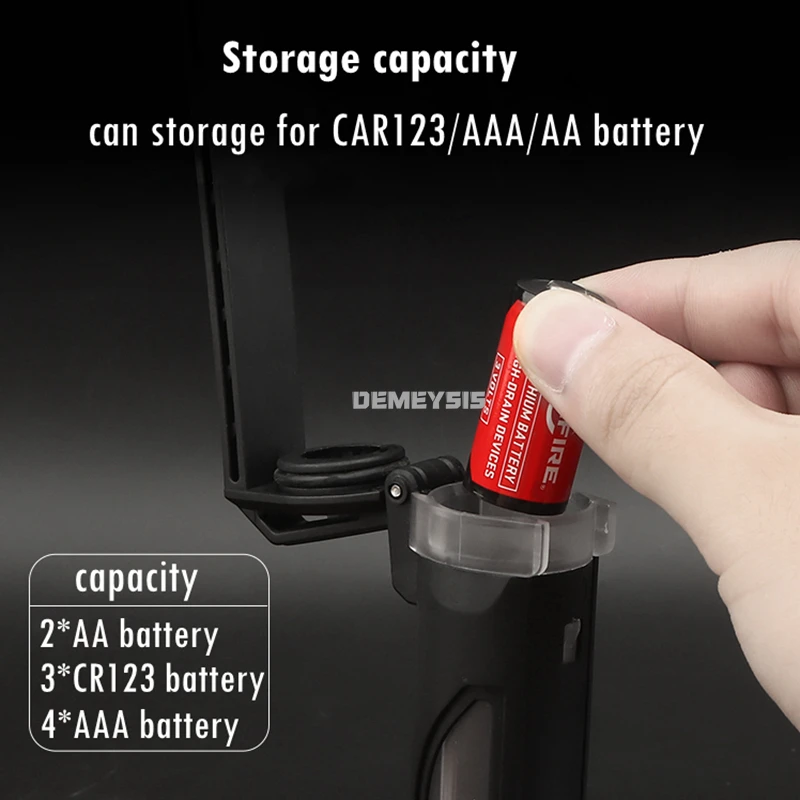Caja de almacenamiento de batería táctica, resistente al agua, para caza, tiro, Airsoft, estuche de almacenamiento de batería para baterías CR123/AA/AA - imagen 5