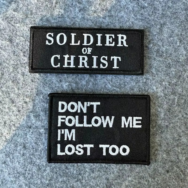 Parche táctico bordado Don't Follow Me I'm Lost Too con velcro