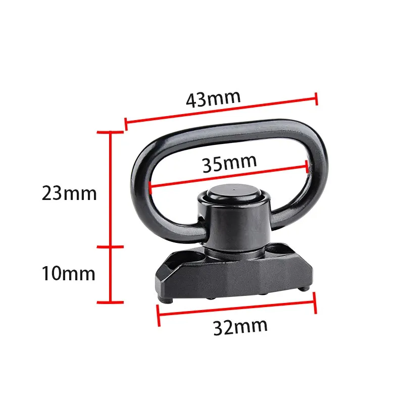 Wadsn CNC m-lok Keymod liberación rápida rotación Sling Correa hebilla botón adaptador de montaje giratorio accesorios de caza al aire libre - imagen 2