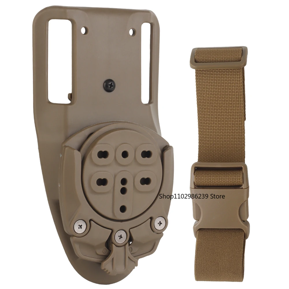 Adaptador de funda de montaje RTI DUTY, Base de 360 grados, código G, adaptador de pierna de caída de liberación rápida para caza, funda Airsoft, plataforma QLS - imagen 2