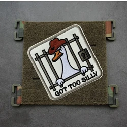 Parche divertido de ganso de vaquero, emblema de moral táctico, ejército militar, parches divertidos de bucle de gancho de ganso de vaquero para ropa, pegatina para mochila