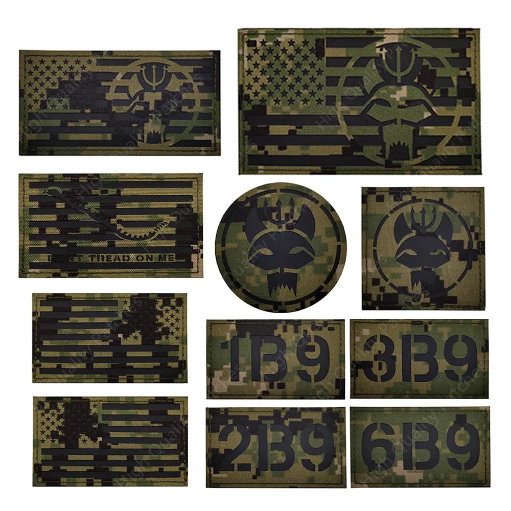 Seal Team IR parche de bandera reflectante infrarroja sellos marinos parche SWAT insignias de banderas americanas de EE. UU. parches militares tácticos chevrons - imagen 4
