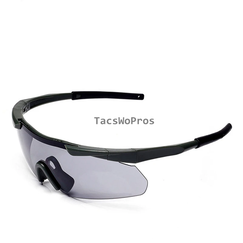 Gafas tácticas de 3 lentes CS entrenamiento combate Militar gafas de Paintball deportes al aire libre pesca senderismo caza gafas de sol Anti-uv - imagen 4