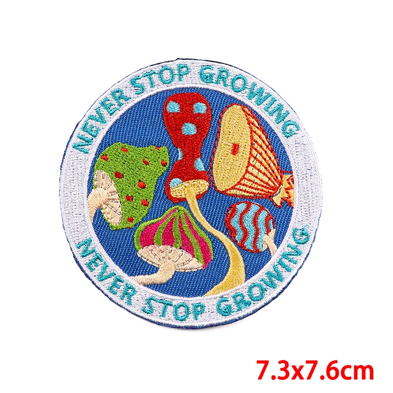 Parche bordado de ondas de setas para acampar en la montaña, parches para planchar en la ropa, apliques de costura de chaqueta bordados de sol y luna DIY - imagen 2