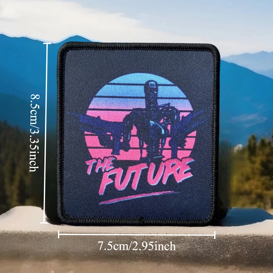 Parche táctico "Bienvenido al futuro", insignia de moral con gancho y bucle impreso, ropa, brazalete del ejército militar, decoración para mochila - imagen 3