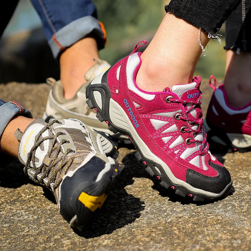 Zapatos de senderismo de piel de vaca para hombre, botas de caza impermeables, botas tácticas, zapatos de Trekking al tobillo, zapatillas de deporte para exteriores, zapatos de tenis informales para hombre - imagen 3